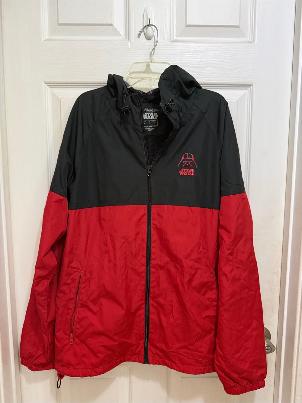 Star Wars Black and Red Colorblock Men's Windbreaker Jacket